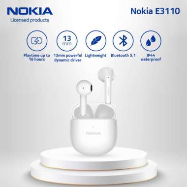Nokia E3110 True Wireless Earbuds Bluetooth Earphone TWS HD White