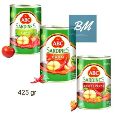 Sarden ABC 425 gr / ABC Sarden 425 gr Extra Pedas Tomat Saus Cabai tomat
