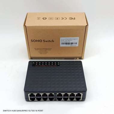 SWITCH HUB SANURPRO 10/100/1000 16 PORT GIGABIT