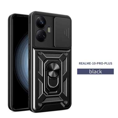 CASE REALME 10 PRO / 10 PRO PLUS Case Armor Camera Protect Sliding REALME10 PRO HITAM