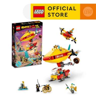 LEGO Monkie Kid 80046 Monkie Kid’s Cloud Airship Building Toy Set (540 Pieces) Mainan Balok (7 Tahun