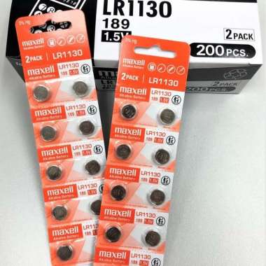 Batt Baterai Kancing LR1130 AG10 389A CX189 LR1130W LR54 1131F LR 1130 Maxell