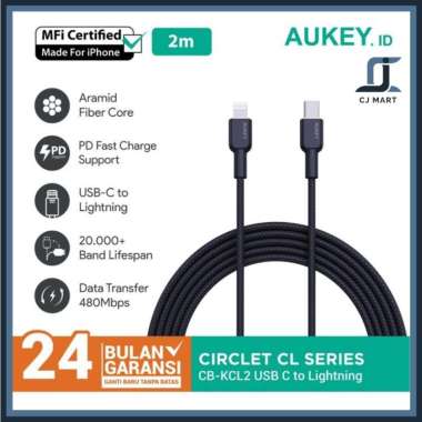 Kabel iPhone Aukey CB-KCL2 Circlet USB-C to Lightning MFi 2m - 501749