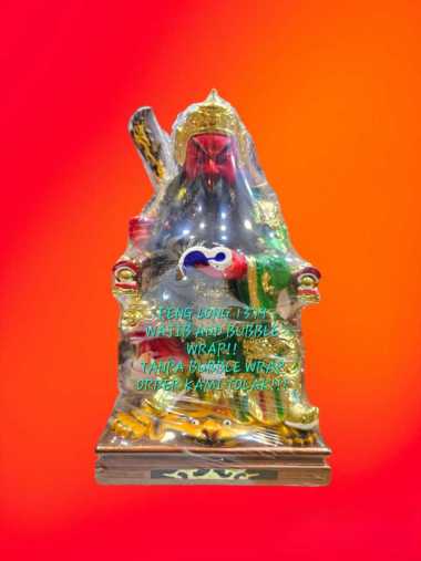 Rupang Patung Dewa Guan Gong / Kwan Kong Fiber 8 Inch Guan Gong Duduk