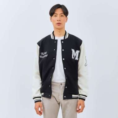 M231 Jaket Varsity All day Every Day Hitam 2703A S