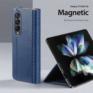 Casing Samsung Z FOLD 4 Case Samsung Z FOLD 4 Flip Leather Cover Z FOLD 4 HITAM