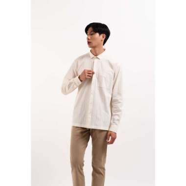 MANZONE Kemeja Pria Lengan Panjang MZC-RACKMAR - OFF WHITE OFF WHITE XXL