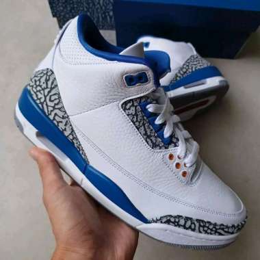 Air Jordan 3 Retro Wizards || unc blue white true