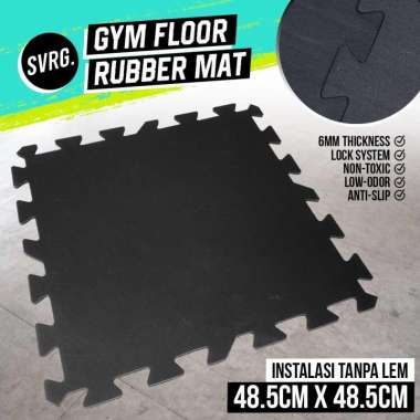 SVRG. Rubber Flooring 6mm - Puzzle Mat - Lantai Gym & Fitness