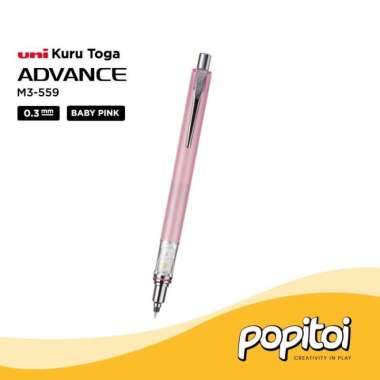 UNI Kuru Toga Advance Mechanical Pencil 0.5 mm 0.3 Baby Pink