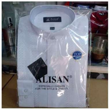 BAJU KOKO LENGAN PANJANG BORDIR ALISAN TERBARU PUTIH Multicolor
