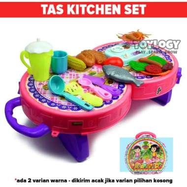 mainan masak masakan meja makan peralatan alat dapur kitchen table set Multicolor