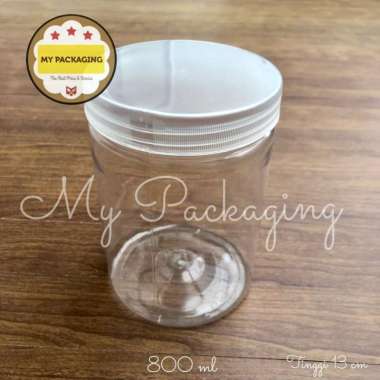 50pcs - Toples Tabung Silinder 800ml | Jar Plastik 800 ml
