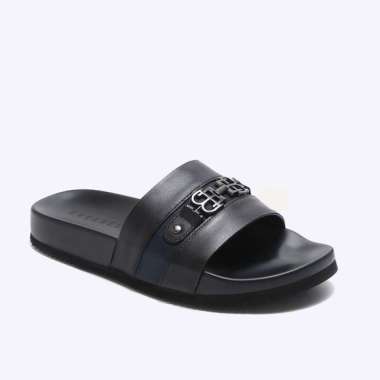 EM12 EVERBEST SANDAL SLIDE PRIA ORIGINAL SENDAL KULIT ASLI ORI HITAM BLACK