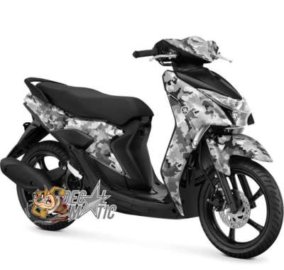 Stiker Full body Decal Motor Yamaha Mio Gear Camo grey