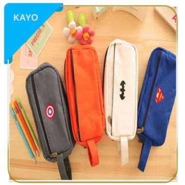 zakka kotak pensil kain kotak pensil korea, kotak pensil unik jepang Multicolor