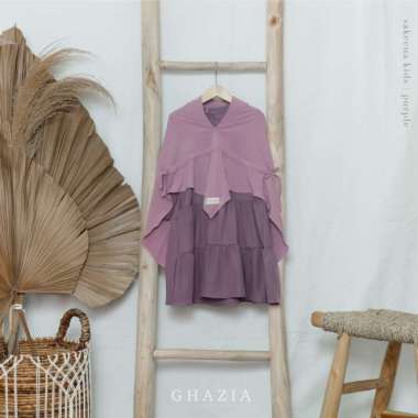 Ghazia Gamis Anak Sakeena set Jilbab Multicolor