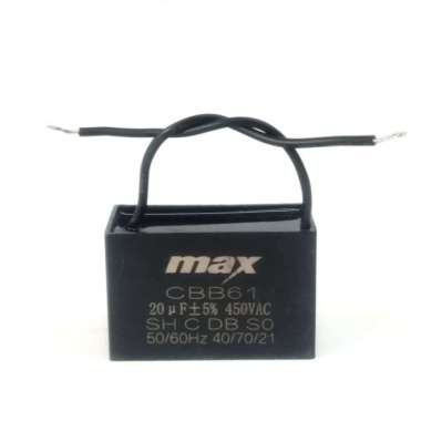 Kapasitor 20uF - 450V Segi Capacitor AC Hitam