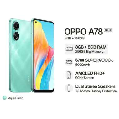 OPPO A78 RAM 8/256GB - GARANSI ESMI Hijau