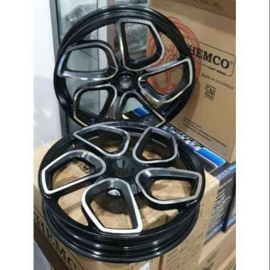 Velg Racing Tapak Lebar Chemco Penta Vario Beat Scoopy Black/Chrome Multicolor
