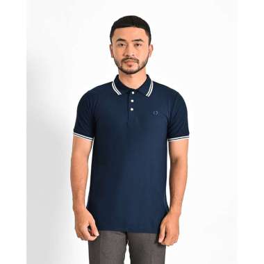 Broodis Kaos Polo Shirt Pria Kerah Tshirt Polo Navy L