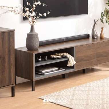 Heim Studio SENO Meja TV Walnut / Lemari Rak TV Japandi Modern
