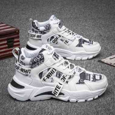 X Sepatu Pria sneakers import trend 2021 men shoes 44 Putih model