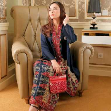 Kebaya Set Kebaya Modern Kebaya Premium Kebaya Batik Viscose Semua Ukuran navy