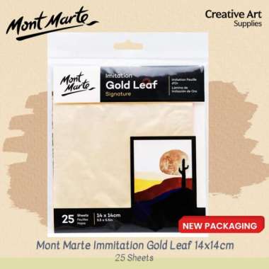 Mont Marte Immitation Gold Leaf 14X14Cm 25 Sheets