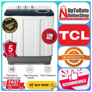 MESIN CUCI TCL 2 TABUNG 8KG TWT86-20S TWT86 20S TWIN TUB TCL LINT FILTER LOW WATT