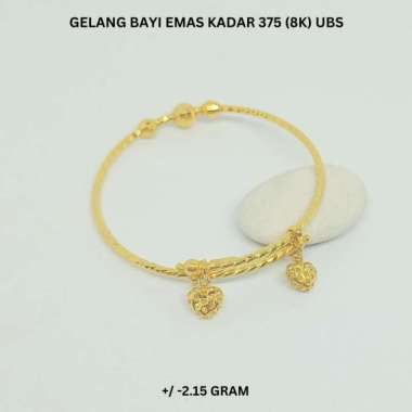 Gelang Bayi UBS Kadar 375 (8K) Estimasi Berat 2.15 Gram