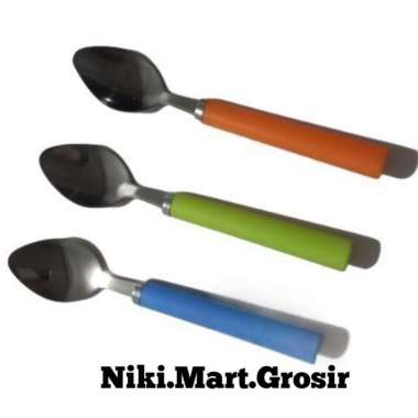 Sendok Kecil Polos Warna Plastik / Sendok Kecil Stainless Plastik