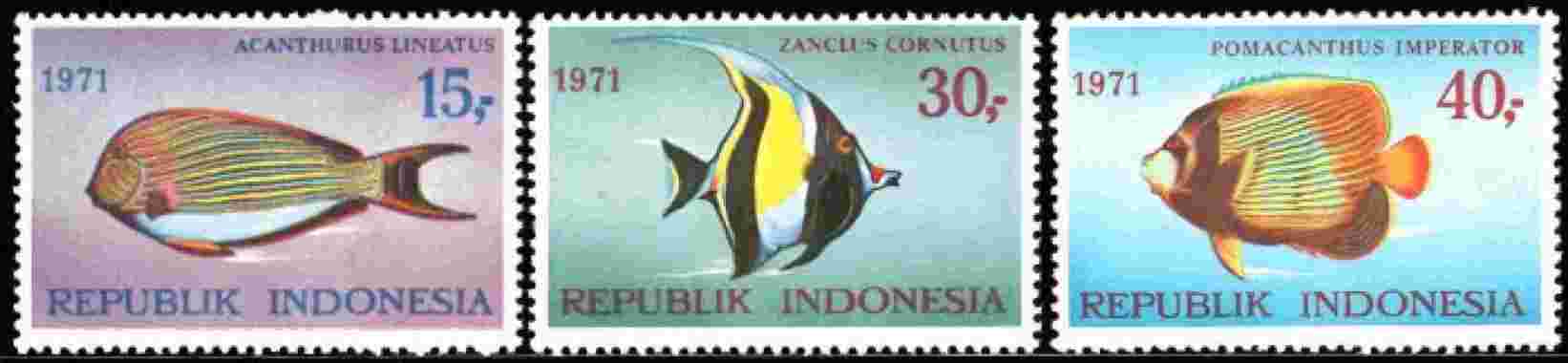Prangko Ikan Hias Laut 1971