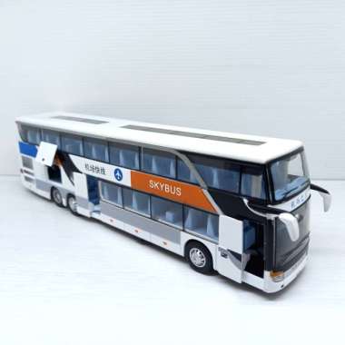 Diecast Bus Double Decker Miniatur Tingkat Multicolor