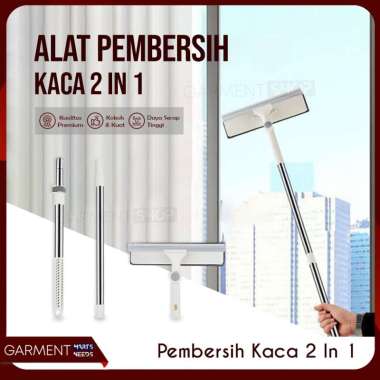 Alat Pembersih Kaca Jendela Wiper Teleskopik Fleksibel Gagang Panjang 2 in 1 Glass Cleaning Brush PA