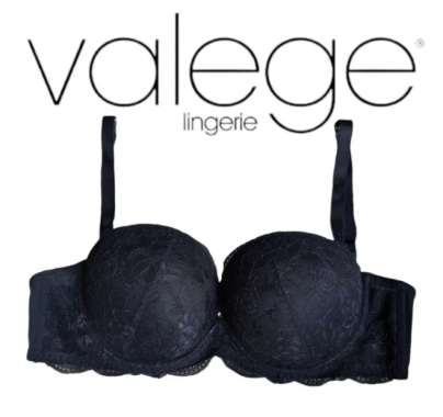 Bra Valege Bomb shell Black Lace Halfcup (Tali Bra Bisa Lepas)