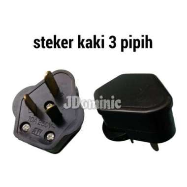 steker colokan listrik kaki 3 pipih genset generator tembaga kabel Limited