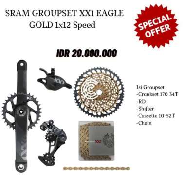GROUPSET SRAM XX1 EAGLE DUB 1X12 SPEED GOLD