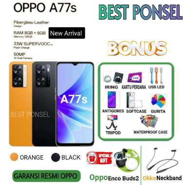 OPPO A77S RAM 8/128 | A77s | a77s A54 6/128 GB GARANSI RESMI OPPO INDONESIA A54 6/128 Black Bonus Enco buds2