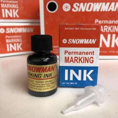(1 lusin) tinta spidol SNOWMAN refill ink MIG-20 untuk spidol G-12 Hitam