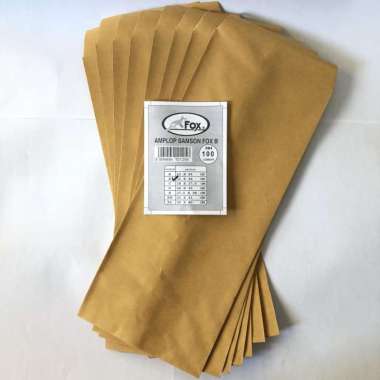 amplop coklat ukuran 12cmx28cm (B) FOX (100 lembar) olshop packing