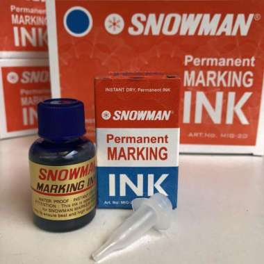 tinta spidol SNOWMAN refill ink MIG-20 utk spidol G-12 permanent Hitam