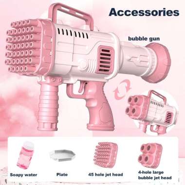 Mainan Bubble Bazooka Rocket Launcher/Mainan Anak Gelembung Busa