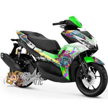 Decal Aerox Full body Stiker Aerox 155 NVX OLD/NEW Zombie Hijau OLD AEROX