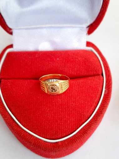 Cincin anak perempuan bisa dibesar kecilkan cincin emas asli cincin bayi cincin motif hello kitty lucu