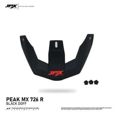 Topi Helm ( PEAK) JPX Parts Helmet Peak JPX MX-726R+Baut Black Doff