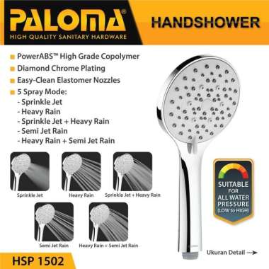 PALOMA HSP 1502 Hand Shower Mandi Handshower Head Kepala Sower ABS