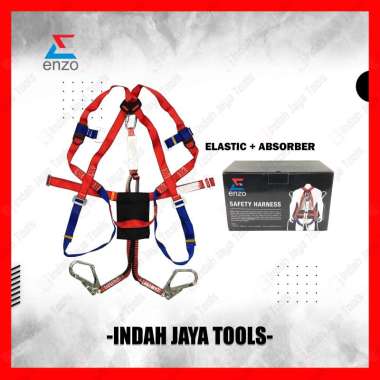 ENZO ABSORBER Full Body Harness DOUBLE HOOK Safety Belt Sabuk ELASTIC ABSORBER