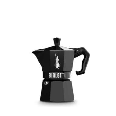 Bialetti - Mokapot Moka Exclusive Black - Mokapot 3 Cups - Alat Seduh Kopi Manual