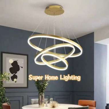 Lampu Gantung LED Bulat 3 Ring/3Ring Dekorasi 5108818/80CM 3RING Multicolor